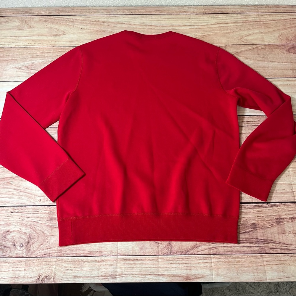 NWOT Polo Ralph Lauren The RL Fleece Crew Sweatshirt Pony Logo Red Men’s Medium - Picture 9 of 10
